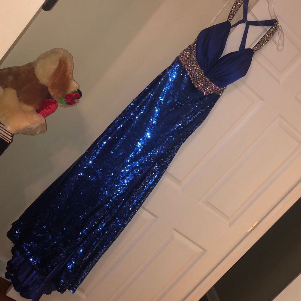 Sequin formal prom dress